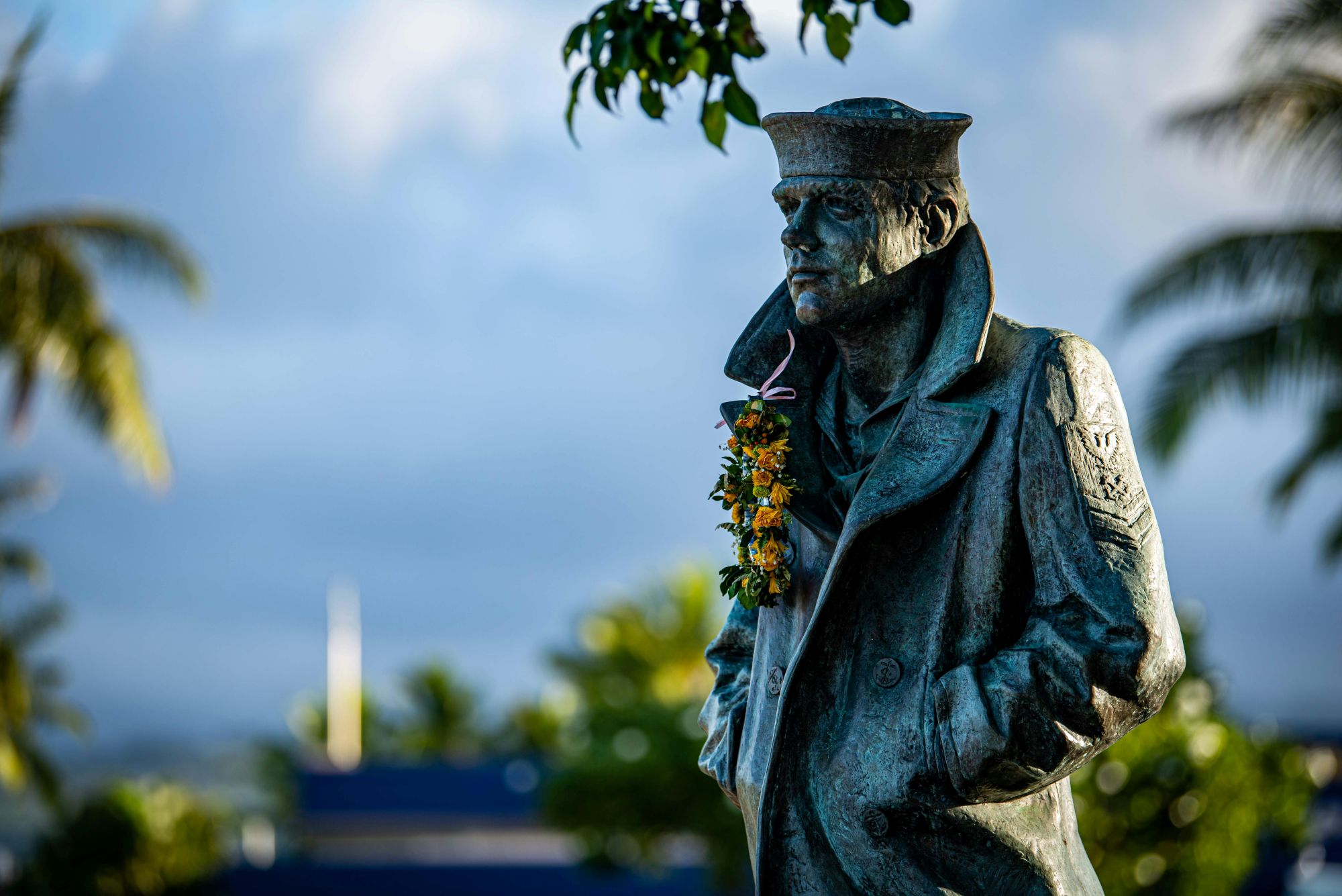 The Lone Soldier Statue at Pearl Harbor, Hawaii.